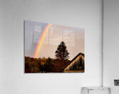 Morning Rainbow Over Barn Acrylic Print