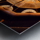 Old Shade Church Chandelier Metal print