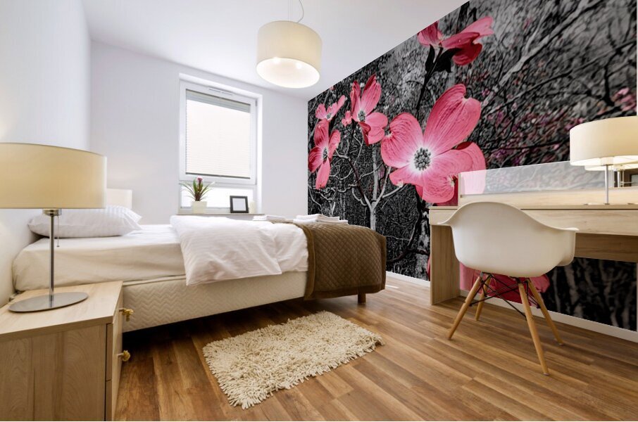 Red Dogwood Mural print