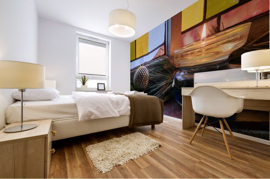 Old Shade Church Christmas Decor Mural print