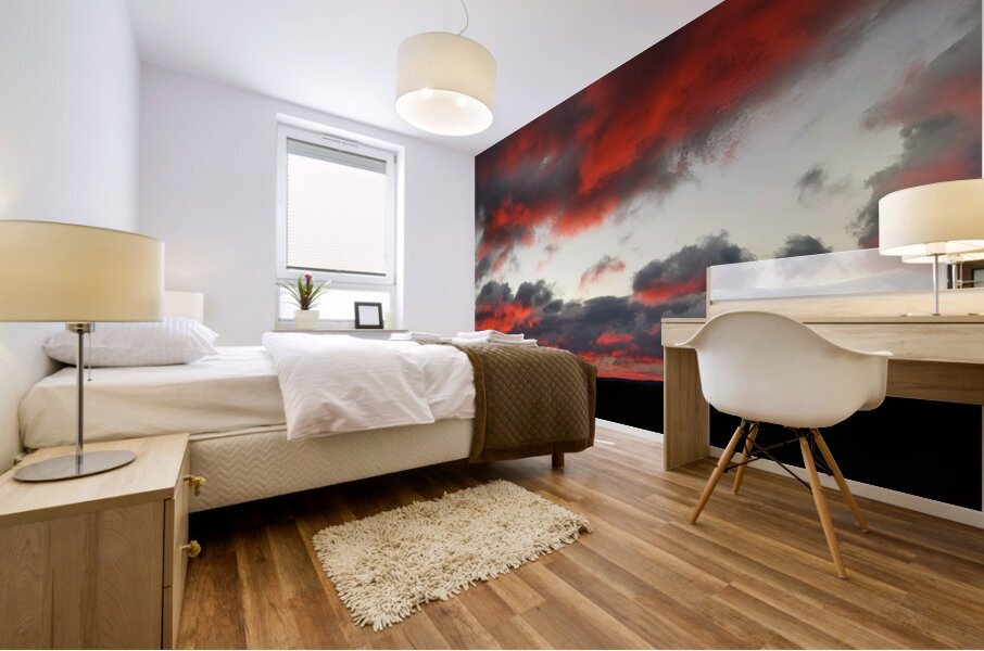 Commuting Sunrise Mural print