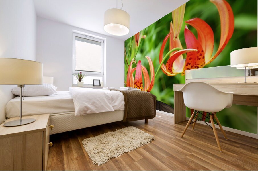 Black Swallowtail On Turks Cap Mural print