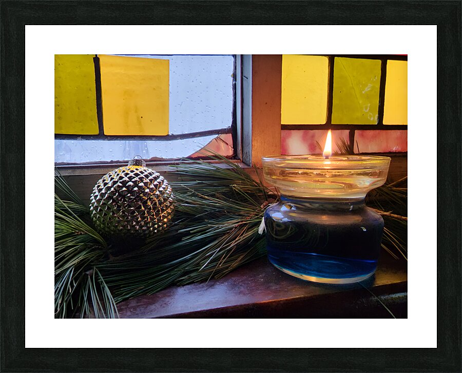 Old Shade Church Christmas Decor Picture Frame print