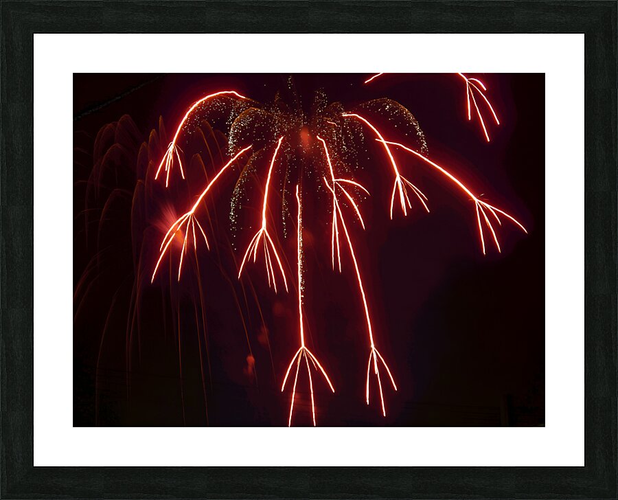 Fireworks Red Dragon Picture Frame print