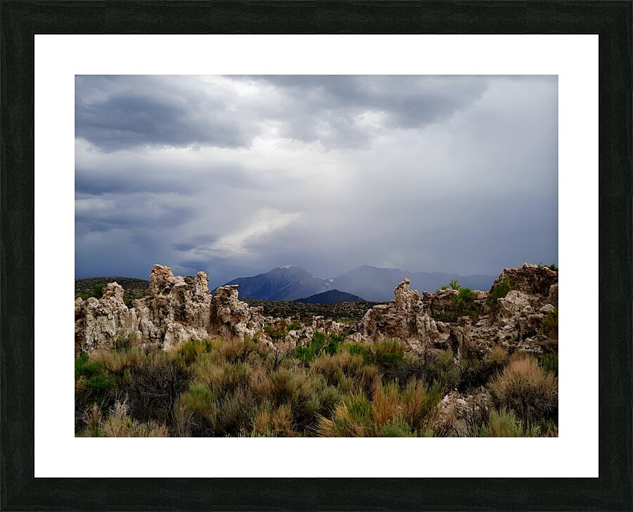 Rainstorm At Mono Lake Picture Frame print