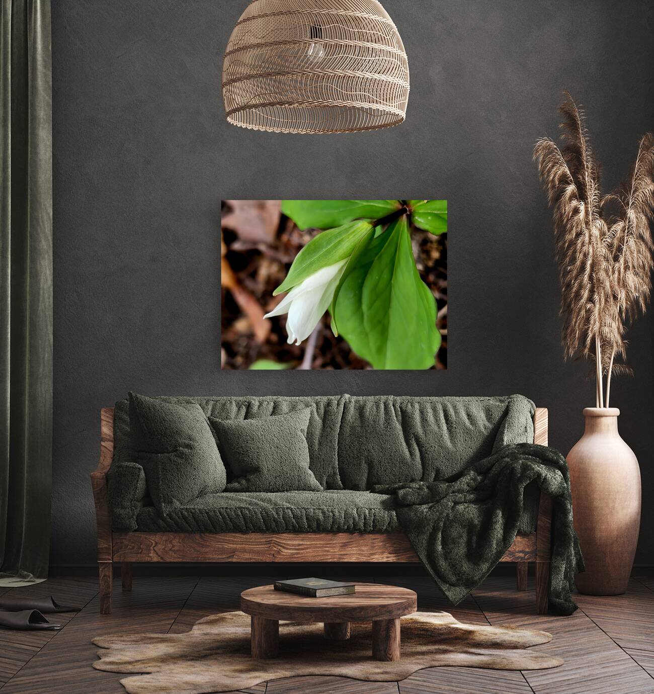 White Trillium Bud 1 Reproduction