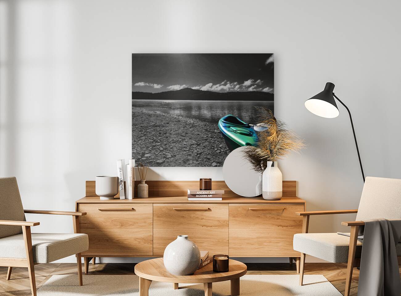 Green-Blue Kayak Reproduction