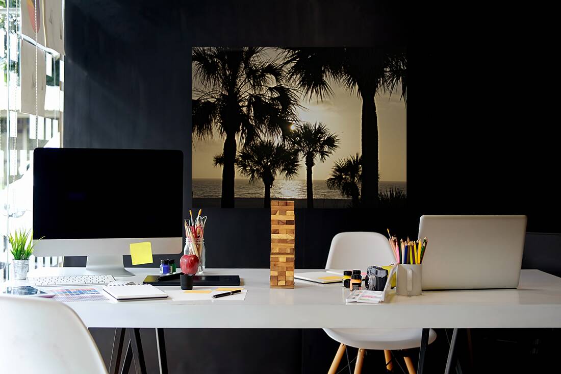 Palm Trees Silhouette Reproduction