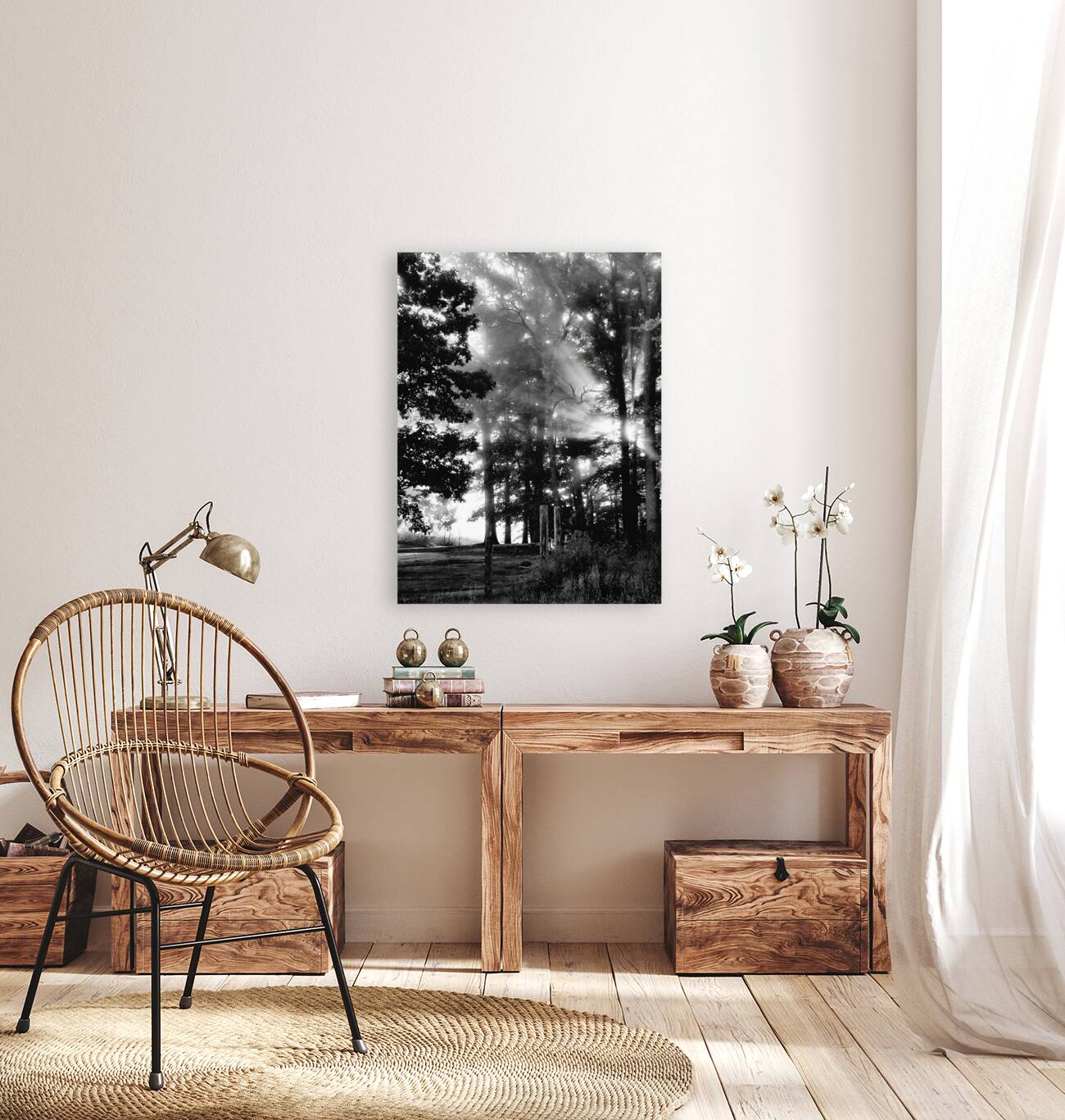 Misty Morning Rays Reproduction