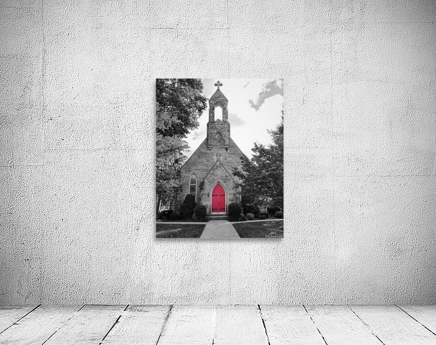 Red Church Door Wall Preview