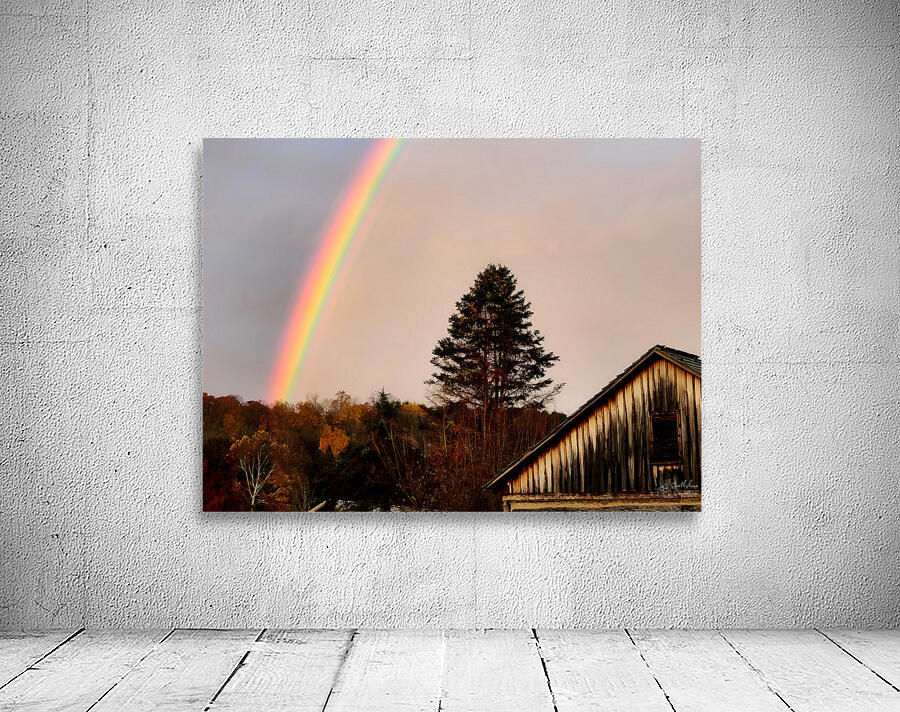 Morning Rainbow Over Barn Wall Preview