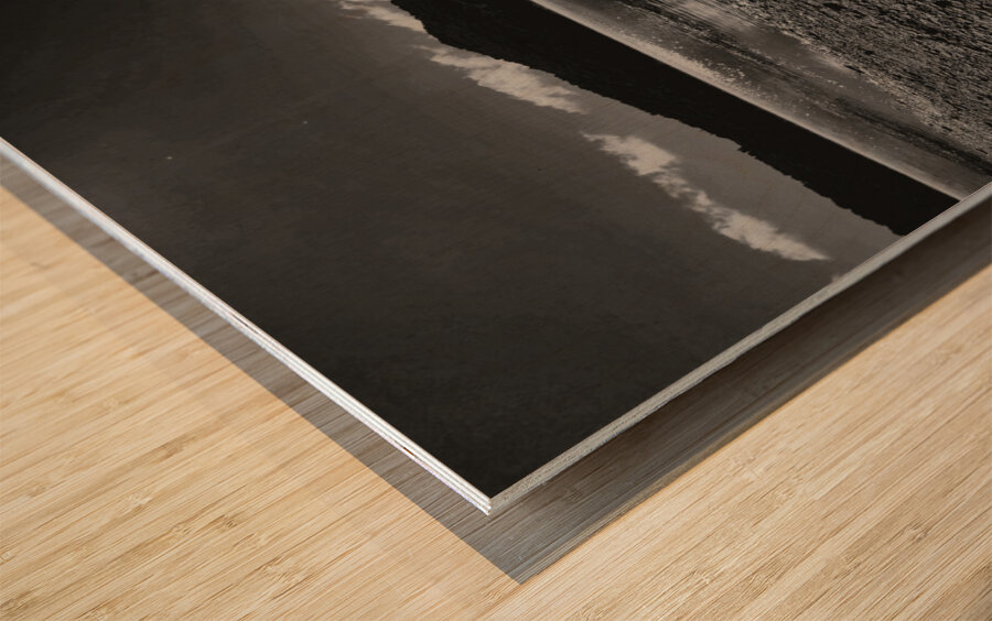 Green-Blue Kayak Wood print