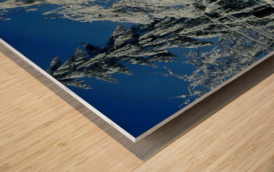 Laurel Mountain Winter Wood print