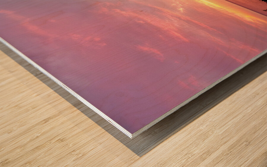 Lake Erie Sunset Wood print