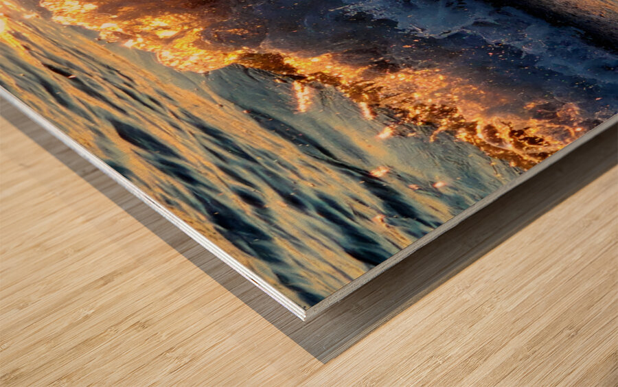 First Rays On Surf Impression sur bois