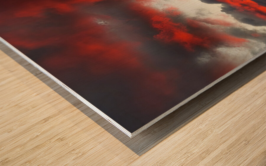 Commuting Sunrise Wood print