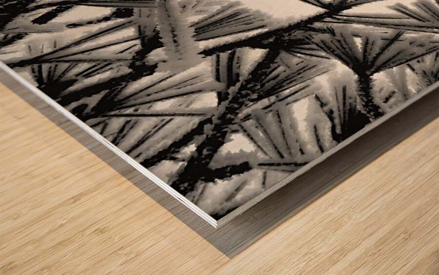 Snowy Conifer 1 Wood print