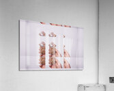 Hand Holding Seed Snack with Repetitive Pattern Acrylic Print