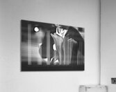 lonely woman reading in the evening room latest newspaper   reading breaking news Acrylic Print