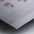 Hand Holding Seed Snack with Repetitive Pattern Metal print