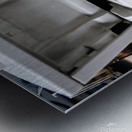 Dirty with printing dust from toner open paper tray on the vintage laser printer Metal print