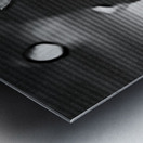 lonely woman reading in the evening room latest newspaper   reading breaking news Metal print