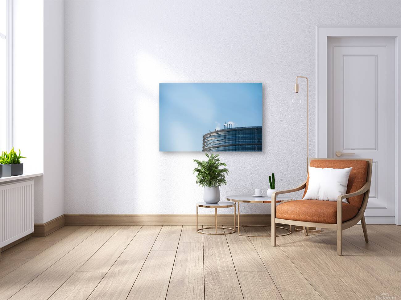 Rooftop steam pipe on cold winter Reproduction