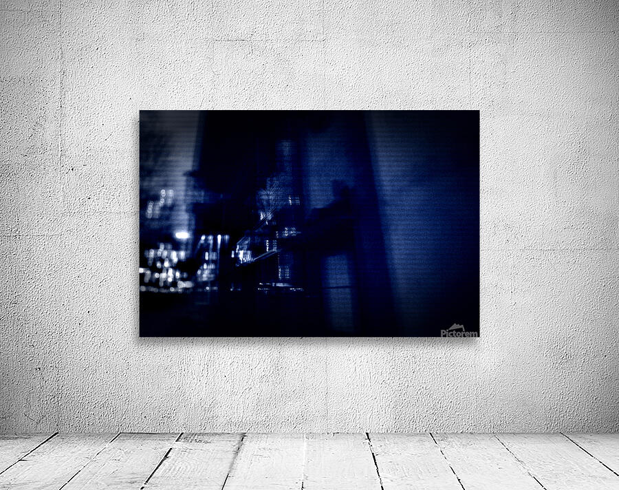 Dark Occult TV Effect with Blue Shadows Wall Preview