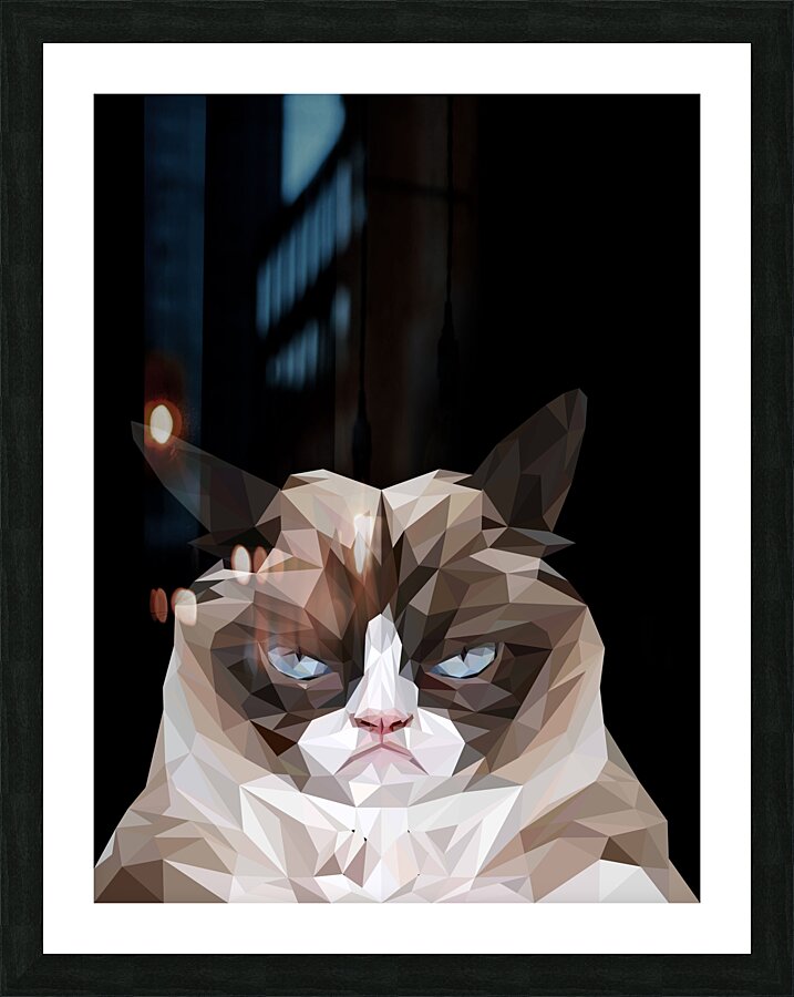 grumpy cat meme Picture Frame print