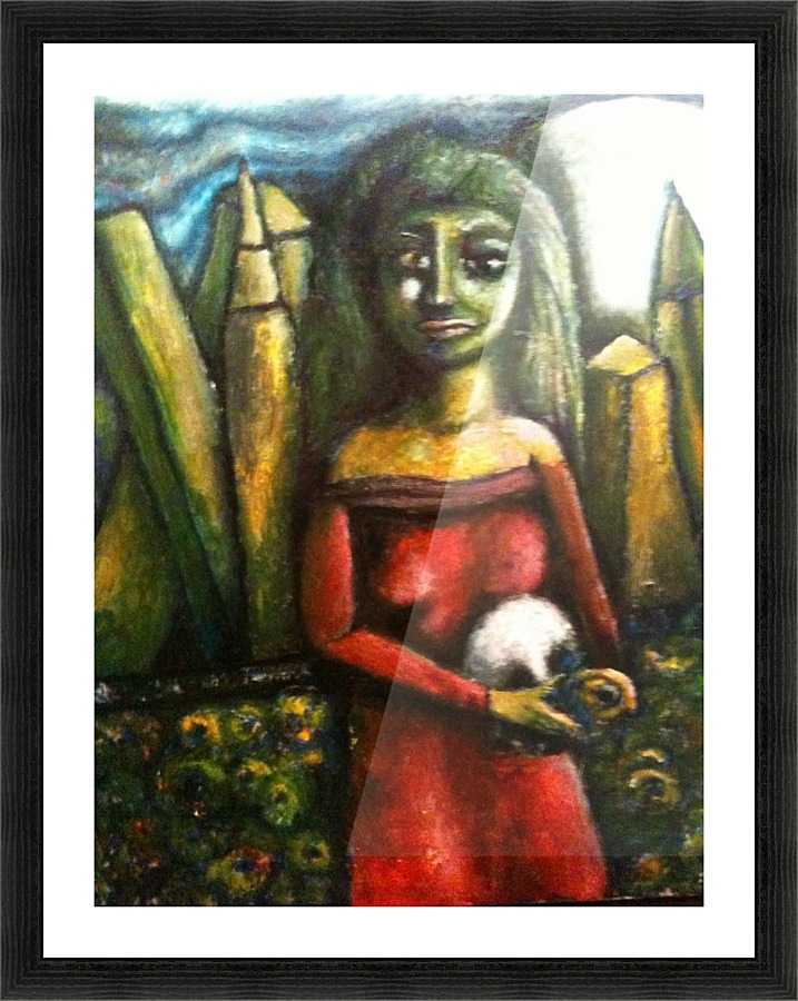 Carrying Her Father Picture Frame print