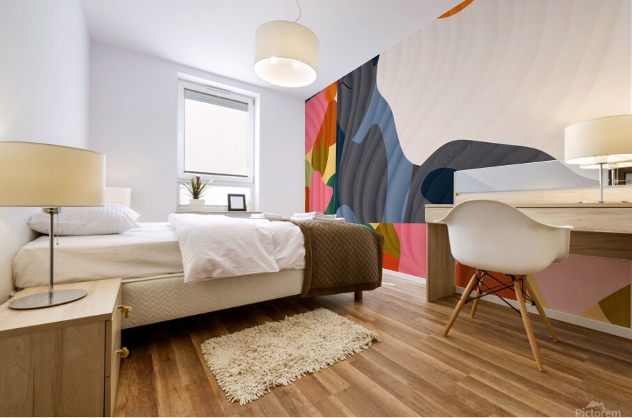 Sunny Garden Cat Mural print