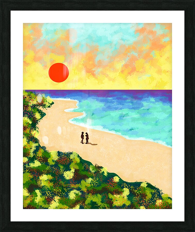 Golden Glow Picture Frame print