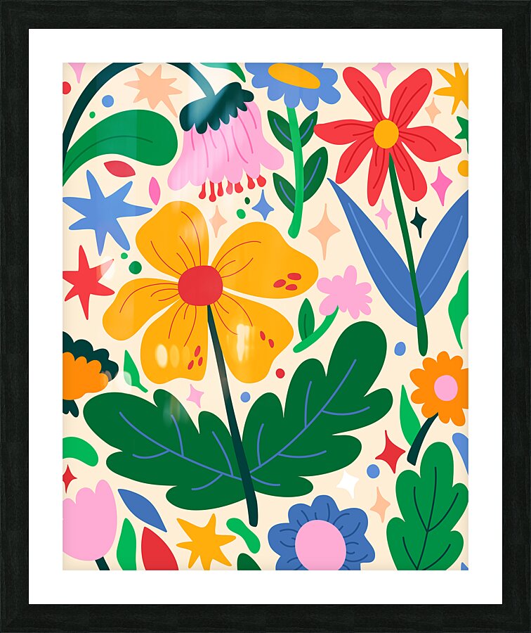 Flower Mixtape Picture Frame print