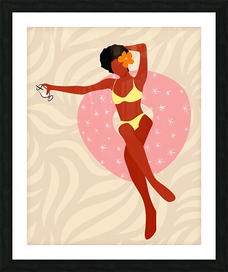 Lazy Pool Day Picture Frame print