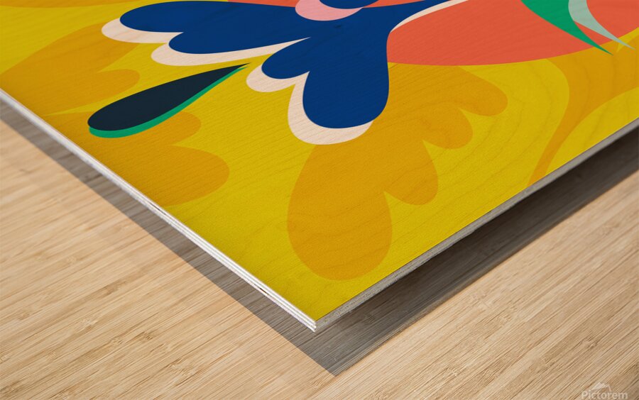 Floral Harmony Wood print