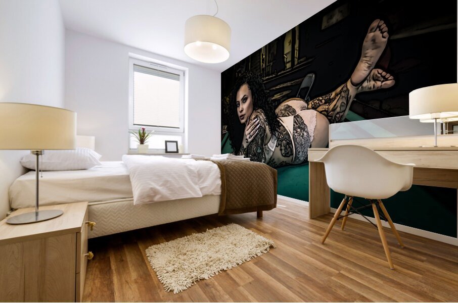 Curled Grace Mural print
