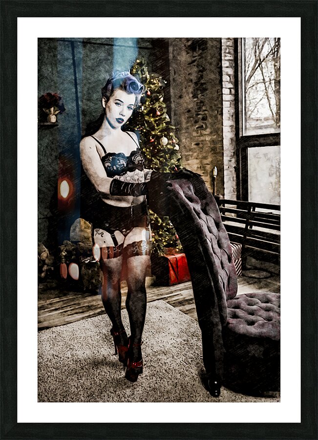 Retro Whispers Picture Frame print