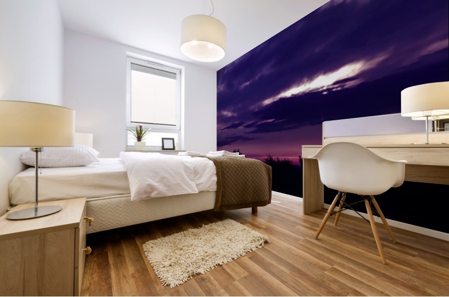 Chilly Sunset Mural print