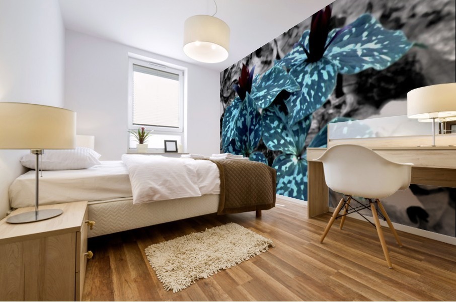 Camouflaged Flowers  Mural print
