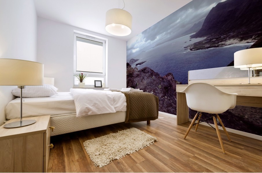 Darkened Cliffs Mural print