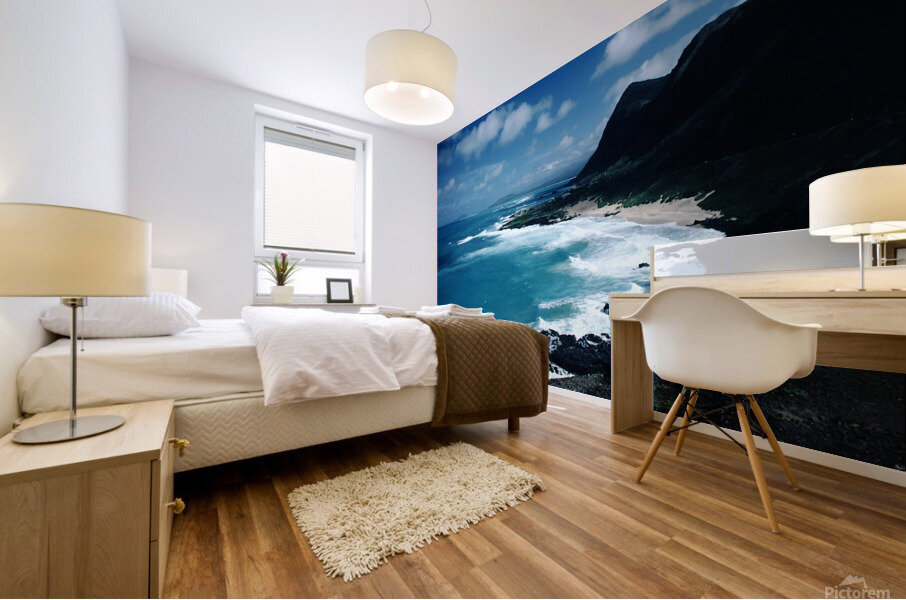 Cobalt Coasts Mural print