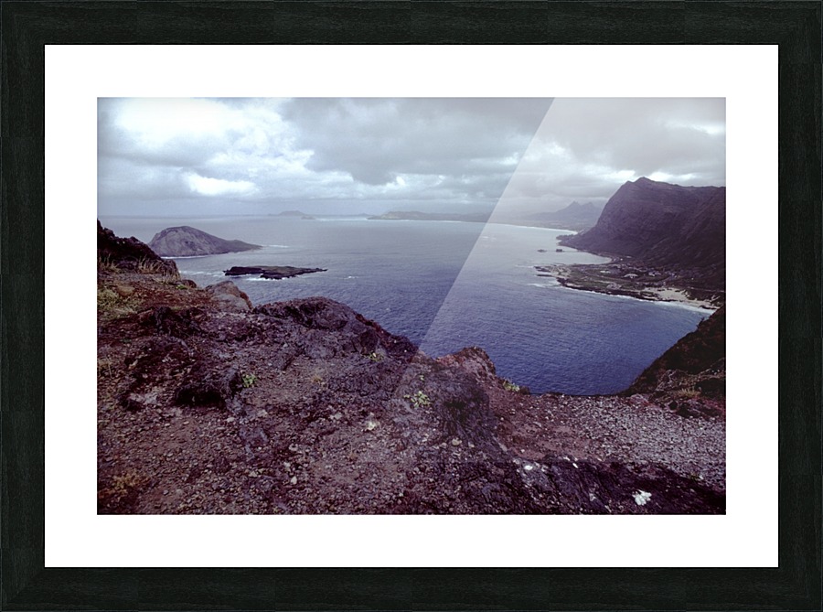 Darkened Cliffs Picture Frame print