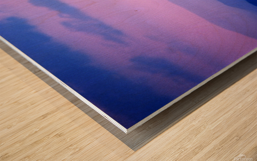 Cotton Candy Mountain Wood print