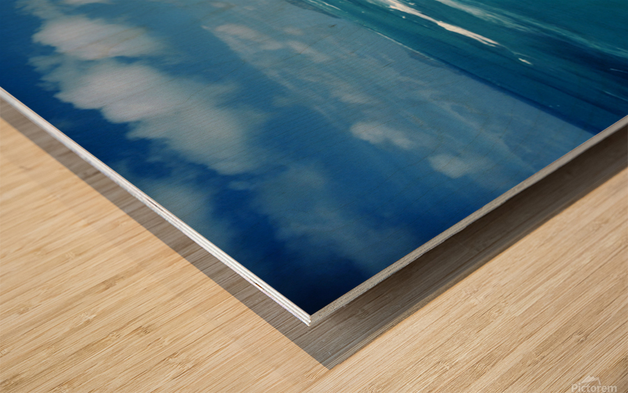Cobalt Coasts Wood print