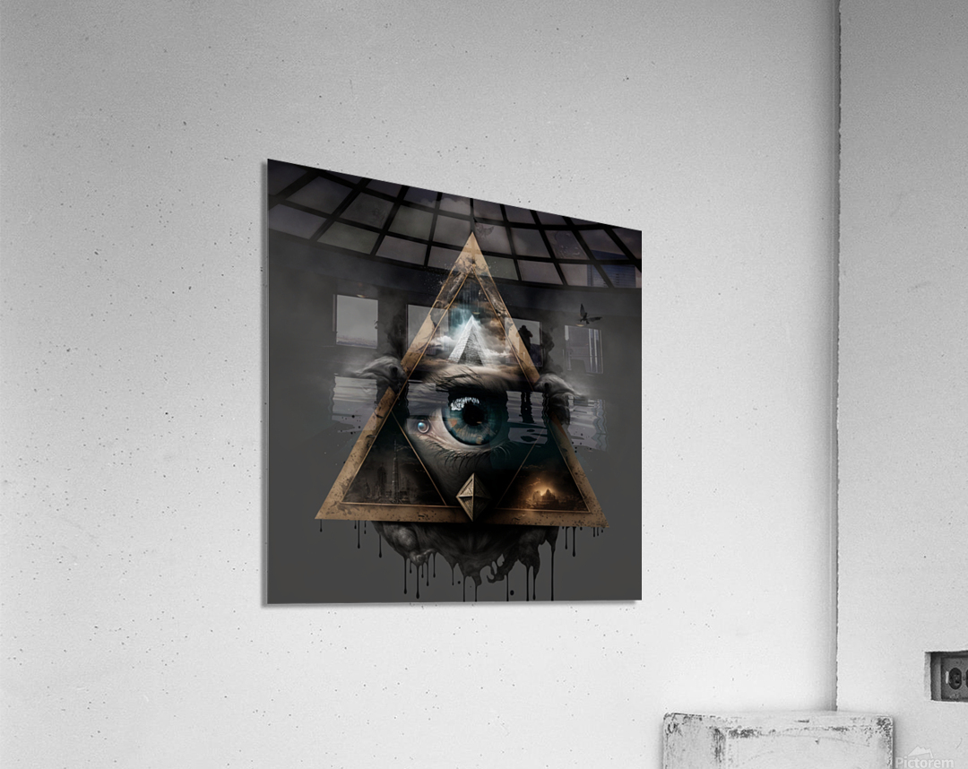 Matrix and triangle with an eye with by AZO Wall Art