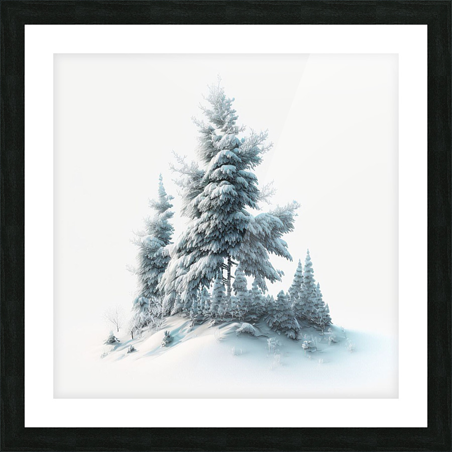cold forest Picture Frame print