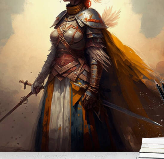  women A crusader war costume with a sword  by AZO
