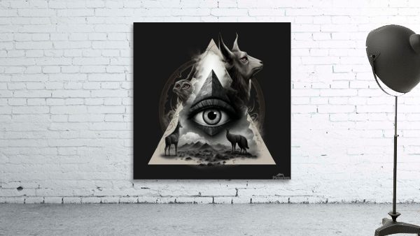 Matrix and triangle with an eye by AZO Wall Art