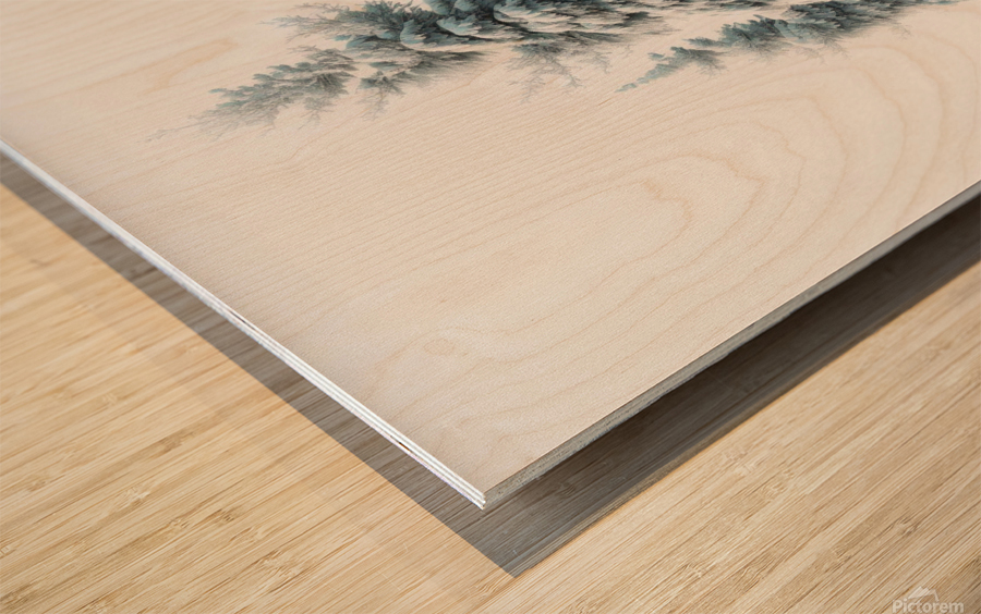 cold forest Wood print