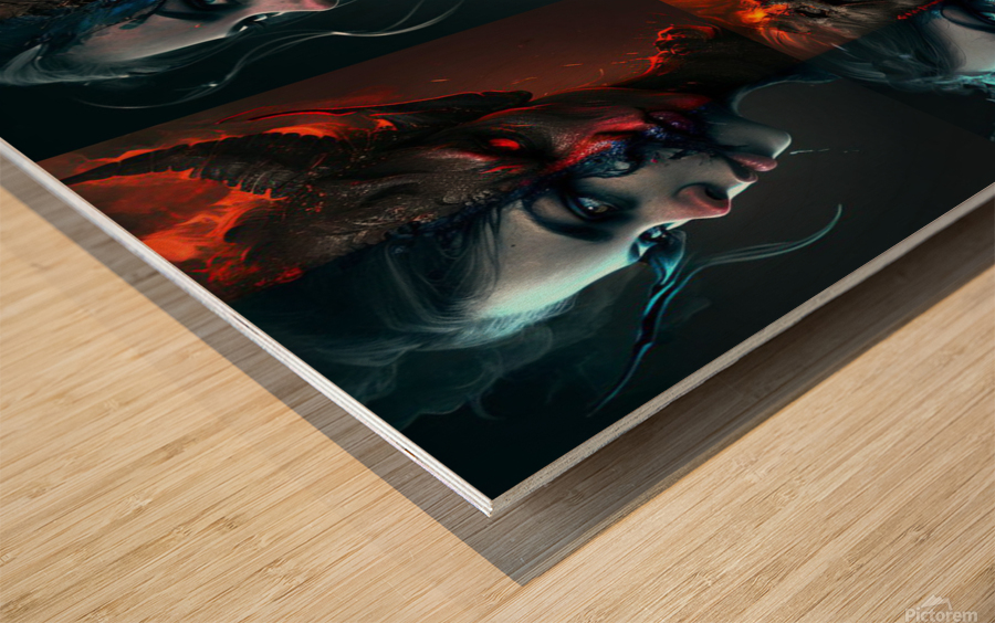 evil and good Wood print